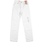 Levi's Women Wedgie Straight Fit High Rise Button Fly Jeans  White  NWT
