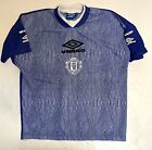 Vintage Soccer Jersey Manchester United Football Club Umbro USA Blue Large