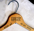 Vntg WOODEN ADVERTISING HANGER - St. PAUL's GREATER HOTEL LOWRY -KC STATS HOTEL