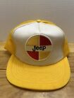 Vintage Jeep Snapback Mesh Hat Jeep Patch Yellow White OSFA