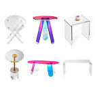 VEVOR Acrylic Folding Tray Table Acrylic End Table Folding X-Leg for Living Room