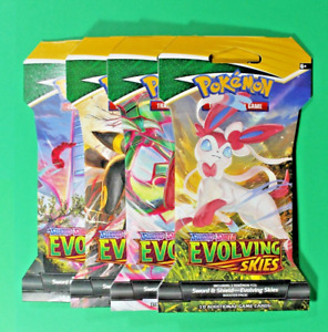 Pokemon TCG Evolving Skies Complete Art Set New Factory Sealed Booster 4 Packs