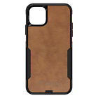 OtterBox Commuter for Apple iPhone (Pick Model) Dark Brown Leather Texture