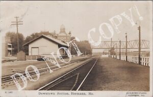 New ListingRPPC-Hermann MO-Railroad Station-Train Depot-Downtown-Gasconade County-Missouri