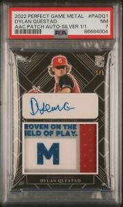 New Listing2022 Perfect Game AUTO Patch SILVER 1/1 DYLAN QUESTAD Minnesota Twins PSA 7