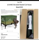 Elevated Base Heated Cat House Outdoor Cat in Winter Waterproof Insulated 20 in