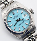 Rolex Datejust 26mm Turquoise Dial Ladies Watch 6917 Steel / 18K Gold