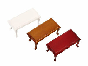 Dollhouse Wood Tea Table 1:12 Miniature Furniture Coffee Tea Desk Three color