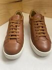 SANTONI  men's  brown Napa leather sneakers / shoes / made in Italy / 43EU/ 10US