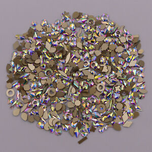 Nail Art Glass Rhinestones Glitter Diamond Crystal Gem 3D Tips DIY Decoration