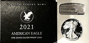 2021 W American Silver Eagle T2 35th Anniversary  NGC PF69 Ultra Cameo w/Box,COA