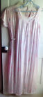 Vtg Vanity Fair Tricot 60s Pink Print Nightgown Peignoir Robe 2pc Matching Set