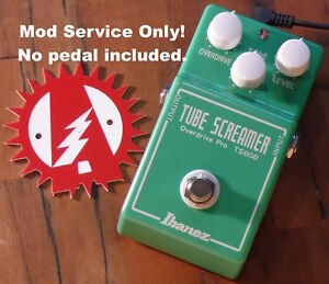 True Bypass Upgrade Mod Service For Your Ibanez TS808 Tube Screamer (No Pedal)
