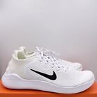 NEW Nike Free RN 2018 White Black Running Shoes 942836-100 Mens Size 14