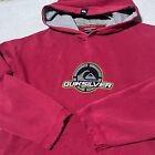 VTG Cyber Y2K Mens XL Quicksilver Red Skate Hoodie Sweatshirt JNCO Style
