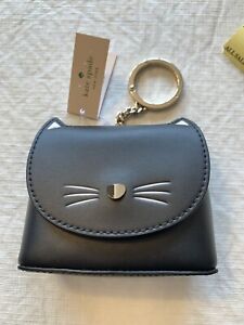 Kate Spade New York Meow Cat Small Change Purse With Key Ring. With Original Tag