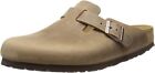Birkenstock 960811 Boston Suede Clogs Tobacco Brown Oiled Leather, Size Options