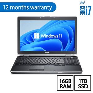 Dell Latitude Business Laptop 15.6” Core i7 16GB RAM 1TBSSD Windows 11 CLEARANCE