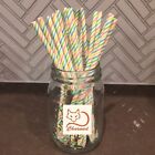 Charmed unicorn rainbow paper straws 25 counts