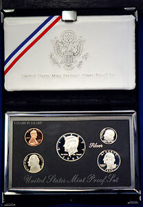 1995-s Premier SILVER Proof Set. Coins in Mint Made Custom Display Box