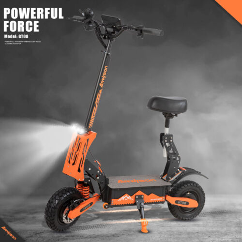 5600W 60V 27AH Foldable Electric Scooter Adult Dual Motor 11in Off-Road Tire 2Ht