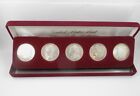 Set of 5 Morgan Silver Dollars 1881 S-1887 In Box Original Toning