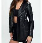 Coalition La double breasted leather trench for women - size L