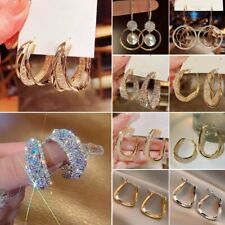 Gorgeous Crystal Cubic Zircon Earrings Hoop Dangle CZ Drop Wedding Women Jewelry