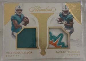 2021 FLAWLESS CONNECTIONS RELICS TUA TAGOVAILOA JAYLEN WADDLE #FC3 /10 RC
