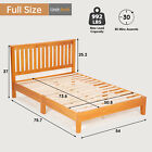 Twin/Full/Queen Size Bed Frame Wood Platform Solid Wood Foundation w/Headboard