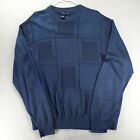 Tulliano Sweater Mens L Blue Crew Neck Lightweight Long Sleeve Pullover