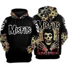 Misfits Punk Rock Band Skull Skeleton For Fan 3D Hoodie Halloween Gift Birthday