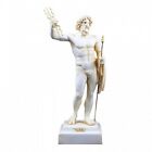 Zeus Statue 26cm Greek god statue alabaster patina Greek mythology handmade