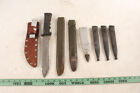 8 Vintage Knives & Knife Sheaths Scabbards Some Military