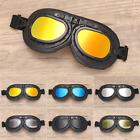 Classic Vintage Motorcycle Leather Goggles Retro Pilot Glasses Universal Windpro