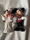 Disney, Mickey Mouse, Minnie Mouse, Bride and Groom, Salt and Pepper Shakers