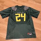 Oregon Ducks #24 Nike Green Authentic Jersey Youth Boys Medium 12-14 Mesh Shirt