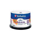 Verbatim (97693) 8x DVD+R DL White Inkjet Printable Hub Printable 50/Pack