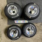 Set of 4 go kart racing wheels and tires 5” Diameter American Pattern