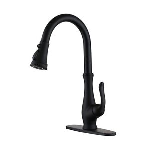 Clihome Pull Down Sprayer Kitchen Faucet Sink Faucet Modern Single Handle Faucet