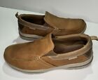 Skechers Superior Gains Loafers Mens Size 12 Brown Leather Slip On Relaxed Fit