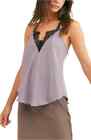 Free People NEW Womens Starlight Cami Top Camisole Lace Pink Purple OB1048004