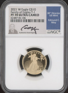 2021 W Gold Eagle G$10 T-1 NGC .9999 Gold PF 70 Ultra Cameo Proof NGC