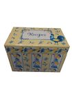 2002 Martin Designs Recipe Box Rooster Lemons Pears Yellow Blue Vintage