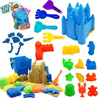 Beach Sand Toys for Kids, 27Pcs Beach Toys Castle Molds Sand Molds, Beach Bucket