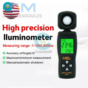 AS803 Lux/Fc Photometer Photography Light Meter Digital Luxmeter Luminometer US