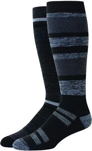 NWT Hanes X-Temp Over The Calf Moisture Wicking Socks 2 Pack Black
