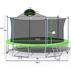 16FT Trampoline with Basketball Hoop Ladder Jumping Outdoor for Kids Adults Yard