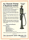 1917 Original Guarantee Visible Gas Pump Ad +Westinghouse Steamer Fire Engine Ad