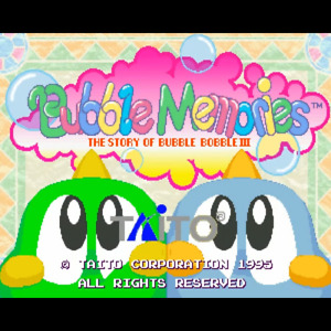 Bubble Memories The Story of Bubble Arcade Game Cartridge Taito F-3 SYSTEM used